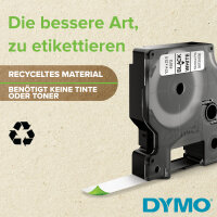 DYMO D1  Schriftband 41913   9mmx7.0m schwarz->weiß