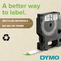 DYMO D1  Schriftband 41913   9mmx7.0m schwarz->weiß