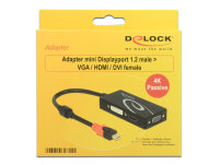 DELOCK Displayport Adapter mini DP -> D-Sub15/HDMI/DVI...