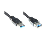 Good Connections USB3.0 Kabel A-St.-A-Bu. schwarz 1m