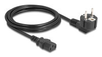 DELOCK Netzkabel ST CEE 7/7 90° -> C13 BU 2m,...