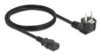 DELOCK Netzkabel ST CEE 7/7 90° -> C13 BU 1m,...