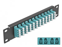 DELOCK 10" LWL Patchpanel 12 Port LC Quad aqua 1 HE...