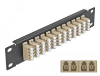 DELOCK 10" LWL Patchpanel 12 Port LC Quad beige 1 HE...