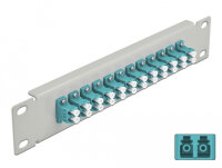 DELOCK 10" LWL Patchpanel 12 Port LC Duplex aqua 1...