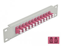 DELOCK 10" LWL Patchpanel 12 Port LC Duplex viol. 1...