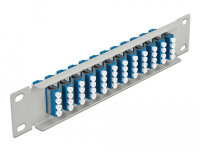DELOCK 10" LWL Patchpanel 12 Port LC Quad blau 1 HE...