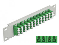 DELOCK 10" LWL Patchpanel 12 Port LC Quad grün...