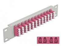 DELOCK 10" LWL Patchpanel 12 Port LC Quad viol. 1 HE...