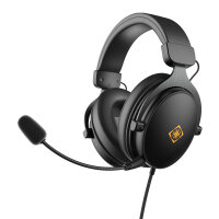 Deltaco Headset Gaming Proteinleder,3,5-mm-Anschluss schwarz