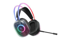 Deltaco Headset Gaming RGB beleuchtet halbtransparent