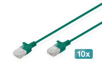 DIGITUS Patchkabel CAT 6 U-UTP Slim 1,5m Grün 10...