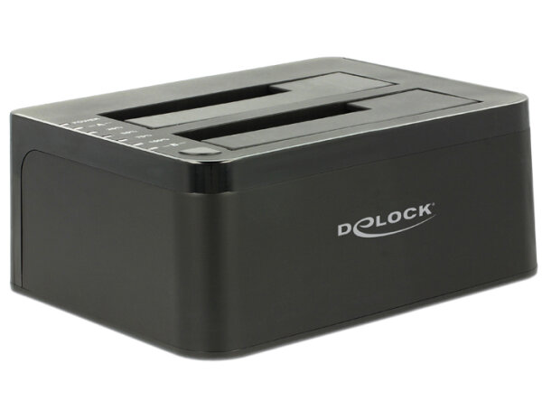 DELOCK Dockingstation 2x SATA III 2.5/3.5" HDD -> USB3.0 Clone Klonfunktion