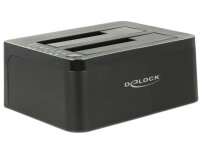 DELOCK Dockingstation 2x SATA III 2.5/3.5" HDD -> USB3.0 Clone Klonfunktion