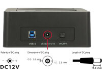 DELOCK Dockingstation 2x SATA III 2.5/3.5" HDD -> USB3.0 Clone Klonfunktion