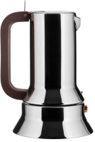 Alessi 9090/3 Espressokanne Induktion silber/schwarz