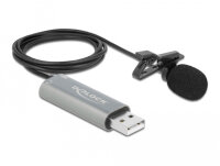 DeLOCK USB Krawatten Lavalier Mikrofon Omnidirektional 24...