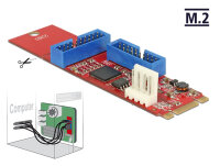 DELOCK SATA Konverter M.2Key B+M -> 2x USB3.0 St/St