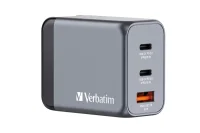 Verbatim GNC-64 GaN Charger 65W 2xUSB-C PD, 1xUSB-A QC...