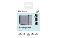 Verbatim GNC-200 GaN Charg. 200W 3xUSB-C PD, 1xUSB-A QC...