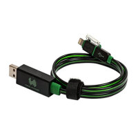 RealPower Datenkabel LED grün       micro-USB auf...