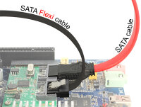 DELOCK SATA-Kabel SATA III -> SATA St/St 0.10m FLEXI schwarz
