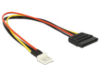 DELOCK Stromkabel SATA 15Pin -> Floppy 4Pin St/St 0.24m