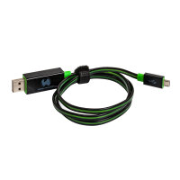 RealPower Datenkabel LED grün       micro-USB auf USB