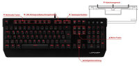 LC-Power Tas LC-KEY-MECH-1 Gaming LED,Cherry MX RED