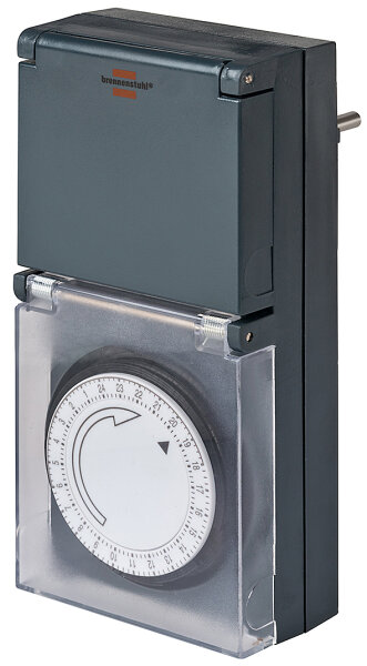 Brennenstuhl Mechanische Zeitschaltuhr  MZ 44 IP44  grau