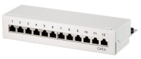 Logilink Patchpanel Tisch/Wand Cat.6 STP 12 Ports,lichtgrau