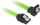 Sharkoon Kabel   SATA III 90° sleeve  0,45m         grün