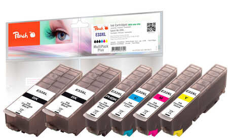 Peach Patrone Epson 33XL 2xbk        MultiPackPlus      komp retail