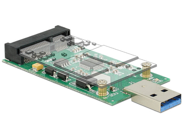 DeLOCK Konverter USB 3.0 Stecker -> mSATA 6Gb/s Full size Female