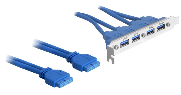 DELOCK Slotblech 4x USB3.0 A
