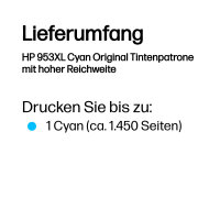 HP 953XL Tintenpatrone Cyan