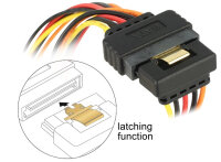 DELOCK Stromkabel SATA 15pin -> 2x SATA 15pin St/Bu/Bu...