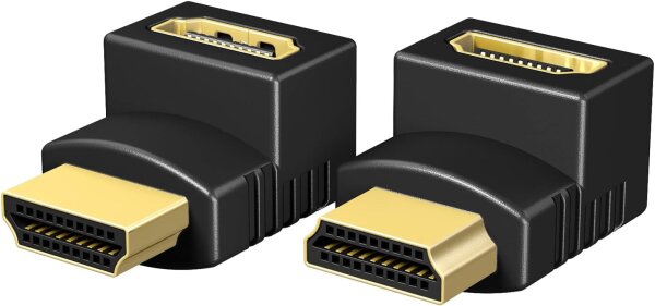 ICY BOX IB-CB009-1, Set aus 2x HDMI® Winkeladaptern mit zwei Ausrichtungen nach oben und unten