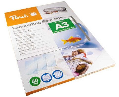 Peach Laminierfolien A3  80mic glänzend PP580-01       100PK