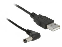 DELOCK Stromkabel USB > DC 5.5x2.5 90° St/St 1.5m