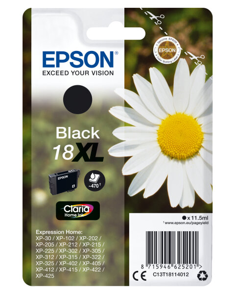 Patrone Epson 18 black XL  T1811