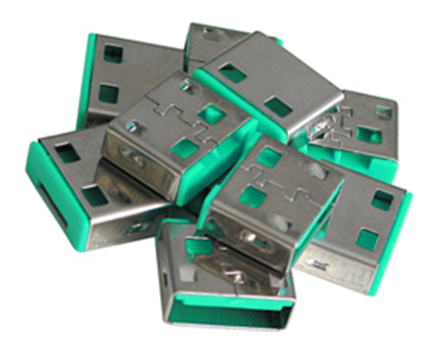 Lindy 40461 Schnittstellenblockierung USB Typ-A Grün Acrylnitril-Butadien-Styrol (ABS) 10 Stück(e)