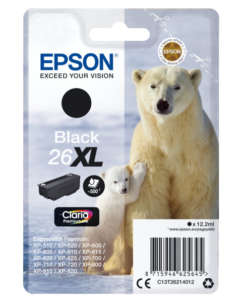 Patrone Epson 26 black XL                              T2621