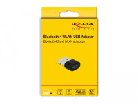 DELOCK Adapter BT 4.2 +Dualband WLAN ac/a/b/g/n 433 Mbps USB
