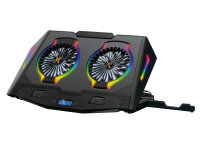 CONCEPTRONIC 2-Fan USB-A2.0 Laptop-Kühlpad 40Kg RGB...