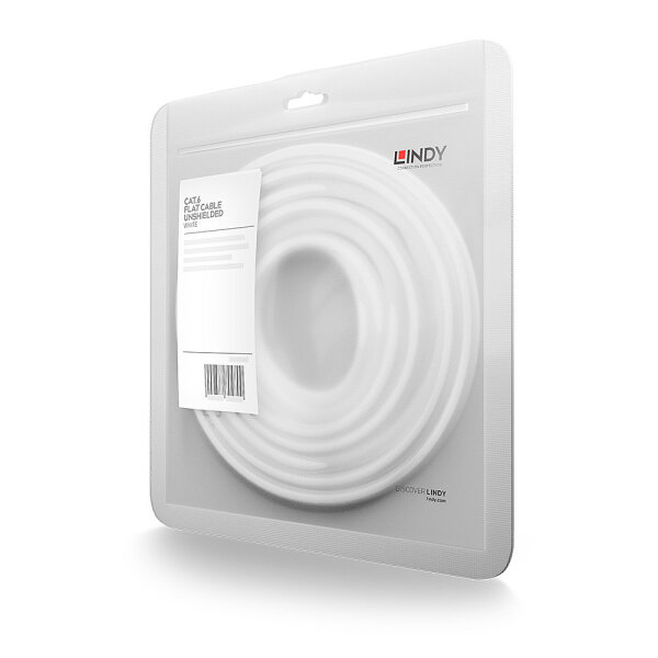 Lindy 47504 Netzwerkkabel Weiß 5 m Cat6 U/UTP (UTP)