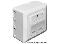 DELOCK Keystone Aufputzsgehäuse weiß