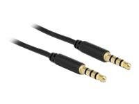 DELOCK Klinkekabel 3,5mm -> 3,5mm St/St 0.50m 4Pin schwar