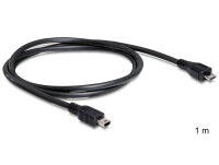 DELOCK USB Kabel Micro-B -> Mini-B St/St 1.00m sw