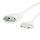 Logilink Netzkabel Euro CEE 7/16 Stecker zu Dose, 2m, Weiß